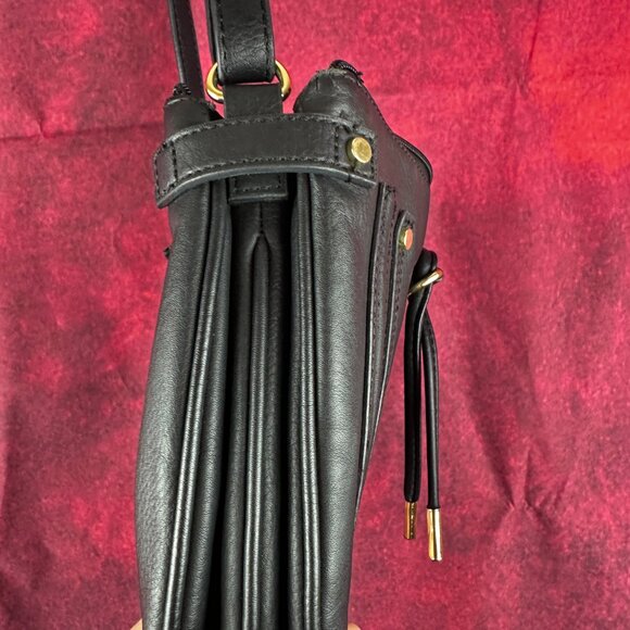 A.N.A NEW APROACH WOMEN SHOULDER SMALL BAG WITH ADJUSTABLE STRAP, BLACK - Picture 3 of 12